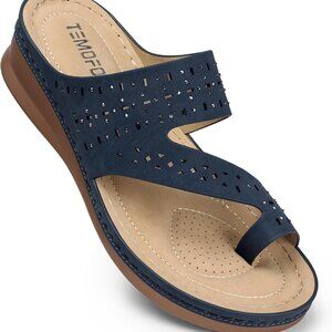 Women Flip Flops Summer Sandals Rubber Sole Arch Support Orthopedic Dressy
